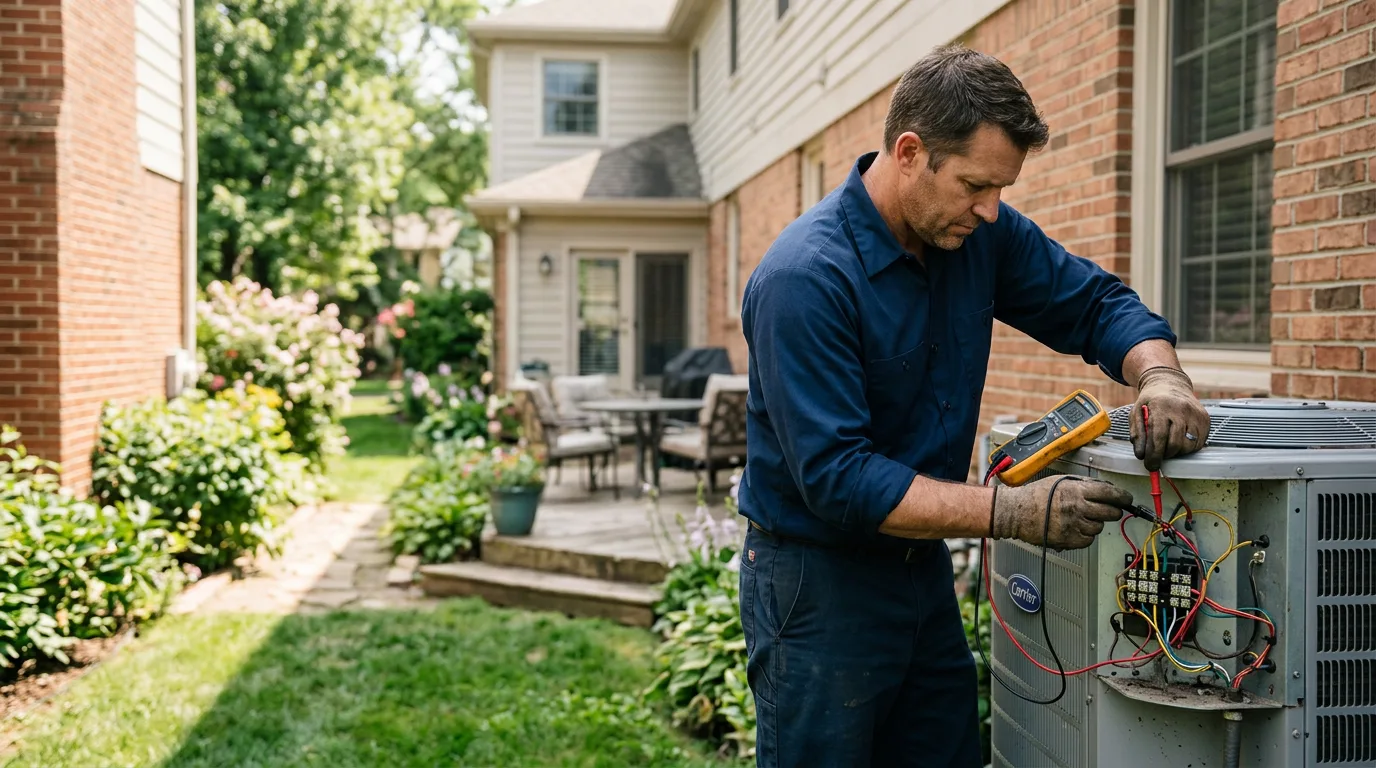 HVAC technician working near Glencoe, IL